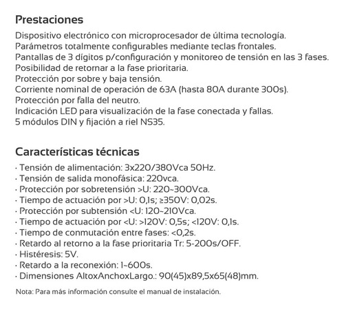 Imagen 6 de 9 de Selector Automático De Fase Protector De Tension Ru400f80