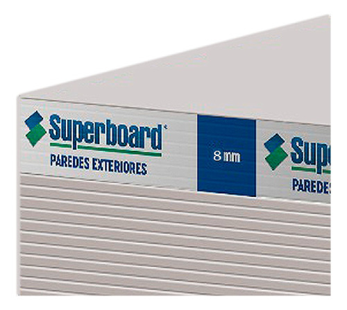 Placa Cementicia Superboard Paredes Exteriores 8mm 1,20x2,40