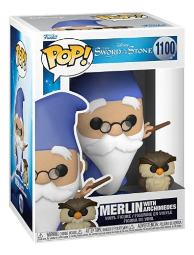 Funko Pop Merlín Con Arquímedes - La Espada En La Piedra