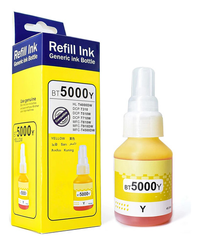 Tinta Compatible Con Brother Dcp T520 T220 T710 T310 T720 Amarillo