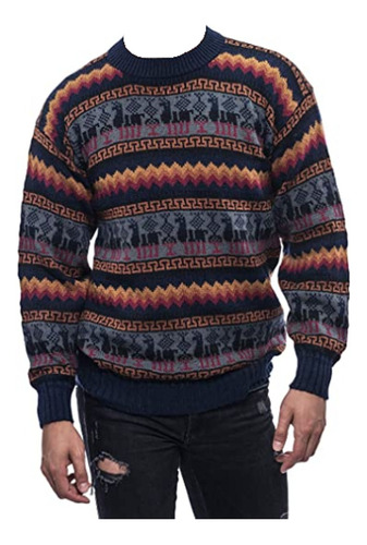 Sweaters Pullover Zipper Lana De Alpaca Unisex Talle L