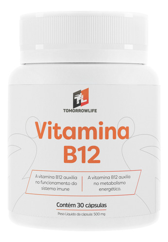 Vitamina B12 Encapsulada Tomorrowlife Premium - 30 Capsulas