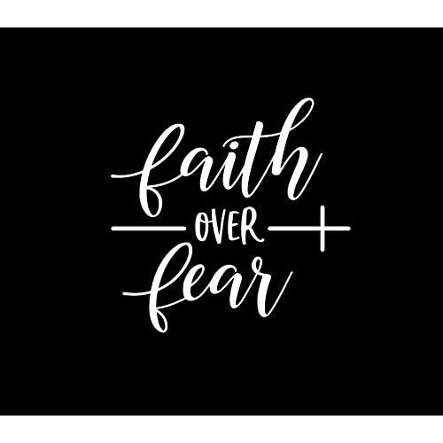 Calcomanía De Cruz  Faith Over Fear  (fe Sobre Miedo) ...