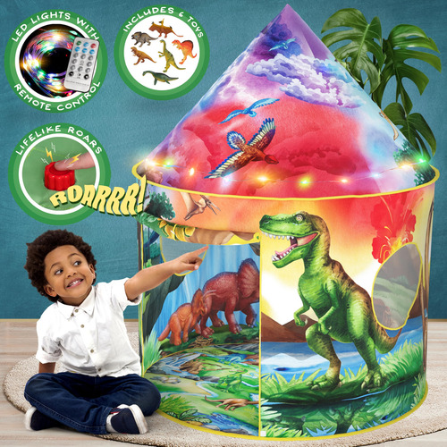 Tienda De Campaña Para Niños W&o Dinosaur Discovery Con Botó