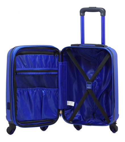 Imagen 3 de 4 de Valija Carry On 18 Mini Cabina 49 Cm Con Fuelle 4 Ruedas