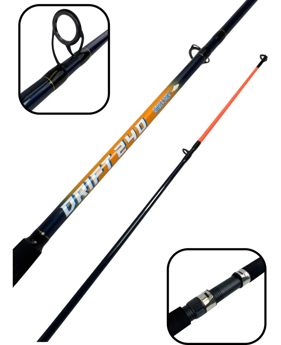 Caña Amberjack Drift 2,40 Mts 100/200 Grs 2 Tramos Variada 2.40 Mts