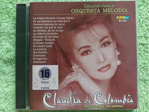 Eam Cd 16 Pistas Para Cantar Como Claudia De Colombia 2003 