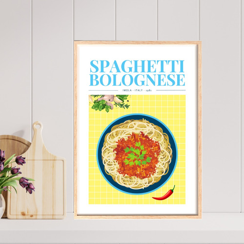 Cuadro Decorativo Para Cocina - Spaghetti - 20x30