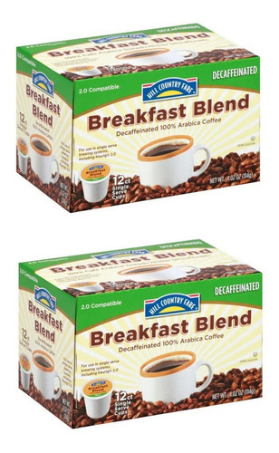 24 K-cups Breakfast Blend Descafeinado Compatible Keurig 2.0