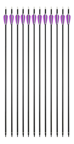 Sharrow Flechas De Carbono Con Arco De 30 Pulgadas, Flechas De Caza, Columna Vertebral De Práctica 500 Con Paletas De Flecha De 3 Pulgadas, Puntas Extraíbles, Carcaj De Flecha Para Arco Recurvo Y