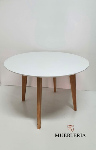 Imagen 2 de 2 de Mesa Escandinava Redonda 110cm
