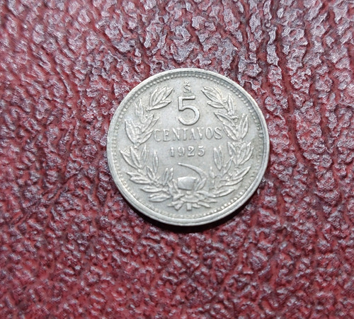 Moneda Chile De 5 Centavos 1925