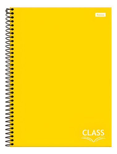Caderno Escolar Class Universitario Class 1 Materia Cores Cor Amarelo