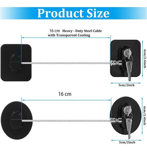 A 4pcs Heladera Heladera Cerrar Bloqueo Seguridad Para