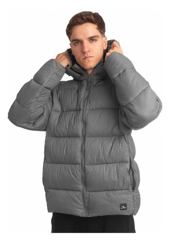 Campera Rip Curl Jk Puffer Gris Hombre