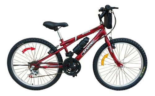 Bicicleta Box Mtb Aro 24 Clásica - Rojo