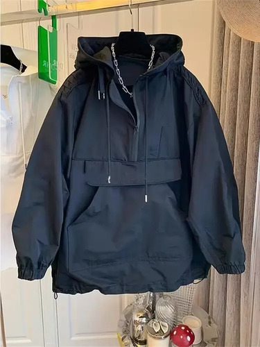 Chaqueta Impermeable A Prueba De Viento Con Capucha Y Forro