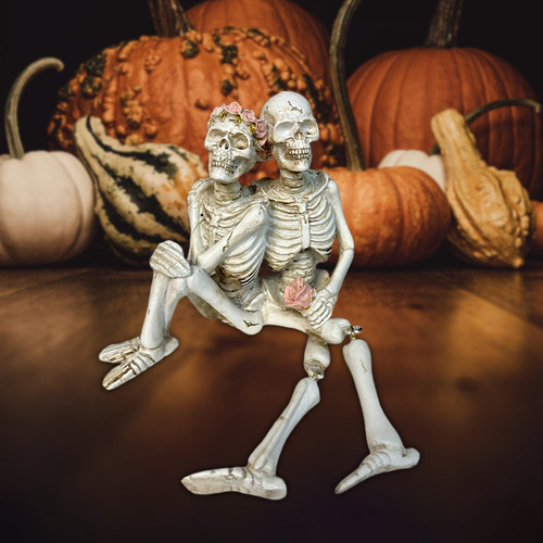 Figura De Pareja De Esqueletos Para Halloween, Decoración Ar