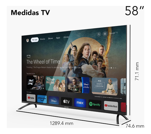 Televisor Aiwa 58 4k Smart Android Tv Google Tv