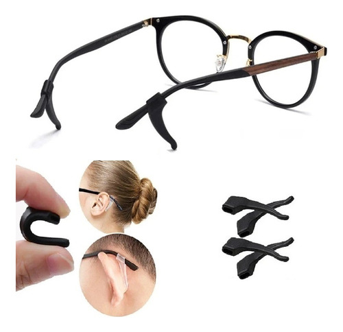 Soporte Gafas Antideslizante Oreja Gancho Sujetador X2 Pares