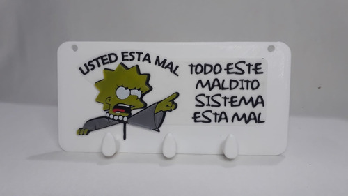 Porta Llaves Los Simpson Lisa. Frases 3d