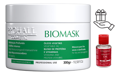 Biomask Másc Hidro/nutritiva Prohall 300g + Brinde Exclusivo
