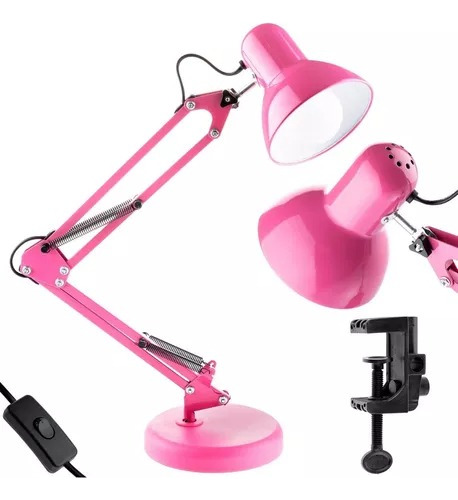 Dapon  AT-1002 Lámpara De Escritorio Metal 360 Grados Ergonómico Rosa