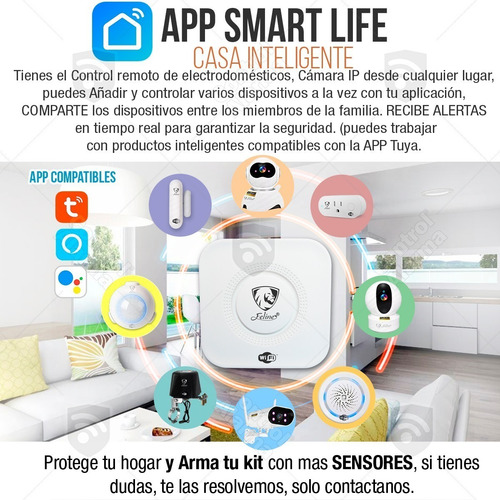 Imagen 9 de 10 de 7 Alarma Wifi Anti Robo App Google Alexa Seguridad Casa