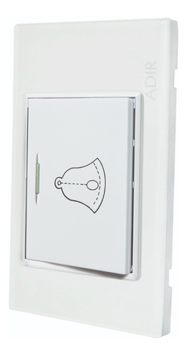 Placa Con Timbre Tiffany Cristal Blanco Adir 4140