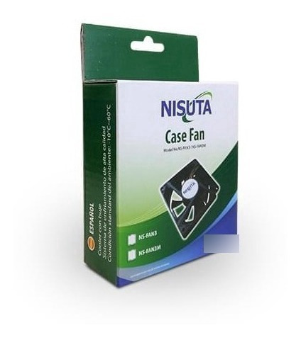 Imagen 3 de 5 de Cooler Gabinete Nisuta 80mm 12v Ns-fan3 A Buje