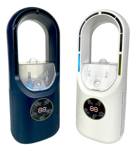 Ventilador Difusor Humidificador Sin Aspas Para Escritorio Azul Oscuro Plástico