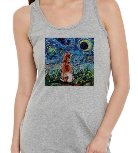 Musculosa Shiba Inu Noche Estrellada