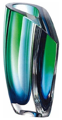 Kosta Boda Mirage - Jarron (tamano Mediano), Color Azul Y Ve