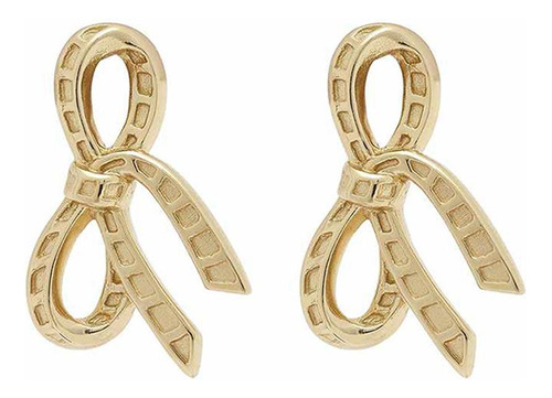 Aretes Olivia Burton Bow Chapa Oro 18k Objvbe35 Para Mujer