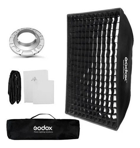 Softbox Bowens 80x120cm Godox Com Grid Colmeia Flash Tocha