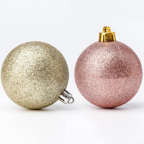 Bolas De Adorno Navidad Oro Rosa Y Oro Blanco 100 Unidades