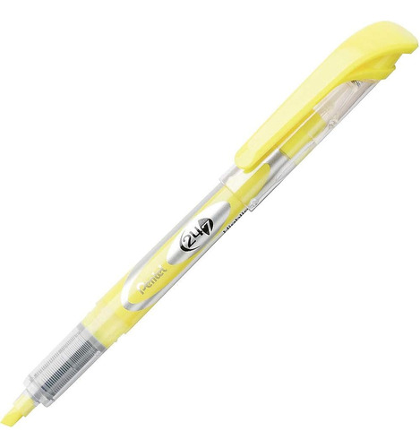 Resaltador Pentel Sl12g, Punta Cincel, Tinta Amarilla 12)