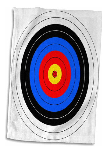 3d Rose Target Con Rojo, Amarillo, Negro, Blanco Y Azul Ring
