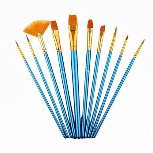 Set Pincel Art Set Nylon Hair Brush Set Para Acrilico Oleo