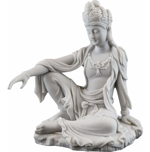Estatua Budista Kwan Yin Escultura Diosa Compasion Acabado