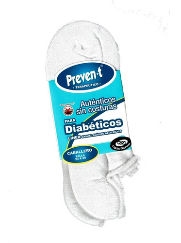 Liners Preven-t Caballero Pie Diabetico Afelpados Pack2pares