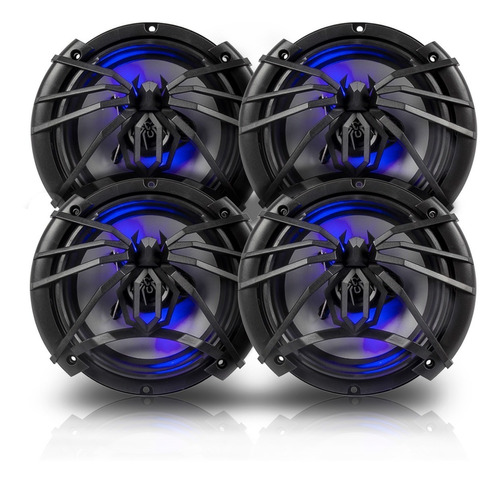 Kit 2 Pares De Bocinas 6.5 Pulgadas Led Azul - Soundstream