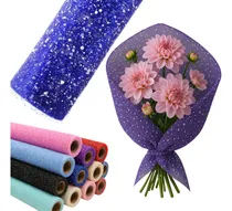 Comprar Rollo Malla Copo Nieve Para Ramo Flores Papel Coreano 3027 Naranja Fuerte Copo De Nieve