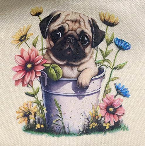 Bolsa Canvas Lápices Cosméticos Multiusos, Diseño Perro Gato