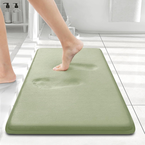 Smiry Memory Foam Bath Mat 24x16, Extra Suave Y Absorbente,