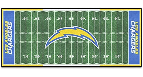 Fanmats Nfl San Diego Chargers Nylon Face Football Field Run