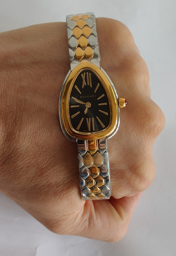 Reloj Bnlgr Mod. Serpentie Seduttorie Dama Correa Oro Amarillo/plata Bisel Oro Amarillo Caratula Negra (Usado)