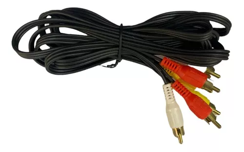 Cable RCA a RCA 3x3 5 Metros Macho Cable Audio y Video