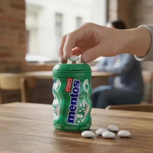 Chiclete Mentos Pure Fresh Wintergreen Big Garrafa 46 Unidades