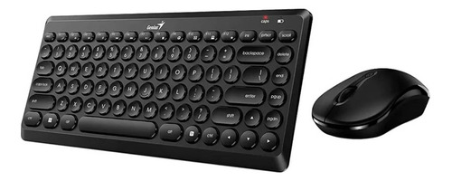 Kit Teclado Y Mouse Genius  Inalambrico Q8000 Negro Compacto